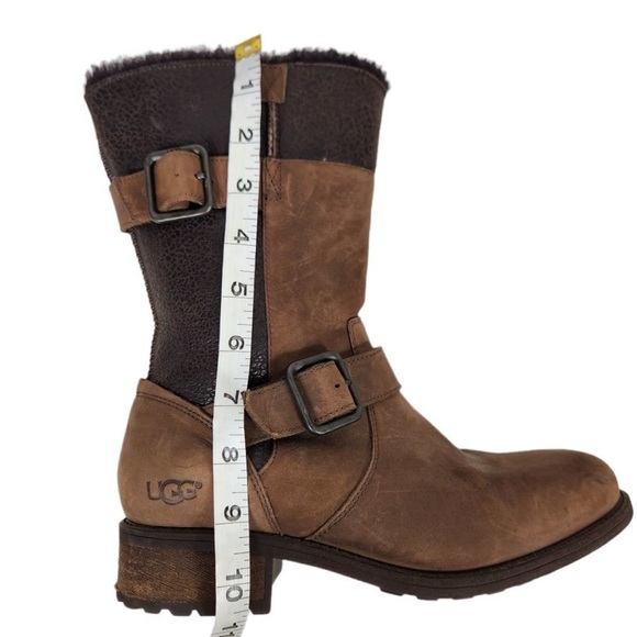 UGG Oregon Sheerling Lined Brown Winter Boots - Picture 9 of 14